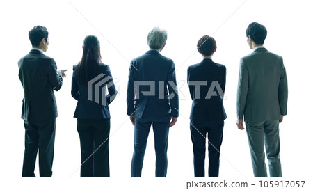 Back view of business people lined up Background transparent PNG Back view of business people lined up Background transparent PNG 105917057