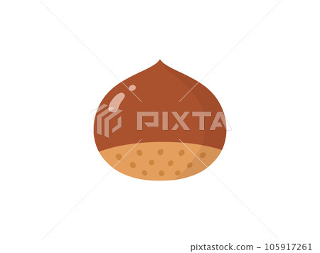 秋天的味道插畫素材，簡單的栗子插畫 105917261