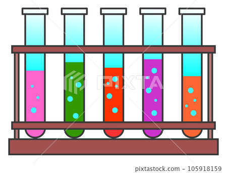 用於科學實驗的玻璃試管插圖 105918159
