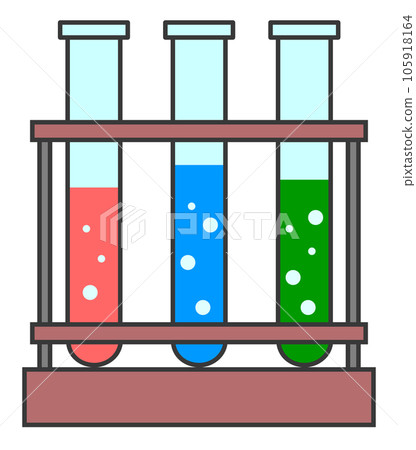 用於科學實驗的玻璃試管插圖 105918164