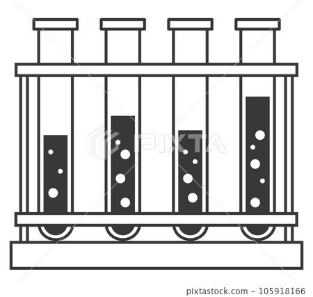 用於科學實驗的玻璃試管插圖 用於科學實驗的玻璃試管插圖 105918166
