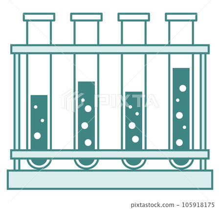 Illustration of glass test tubes used for science experiments 105918175