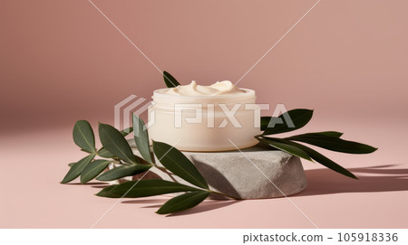 Minimal cosmetic monochrome mockup for beauty skin and body care, Cosmetic packaging mockup 105918336