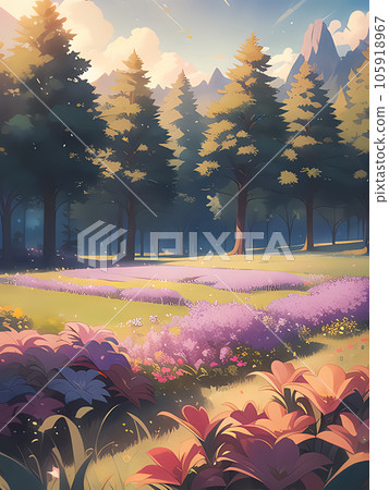 春天山風景 105918967