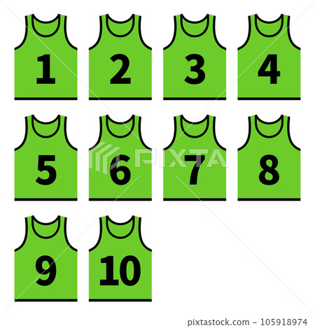 綠色號碼布和號碼 綠色號碼布和號碼 105918974