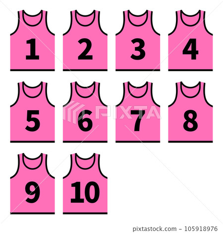 粉色圍兜和號碼 粉色圍兜和號碼 105918976