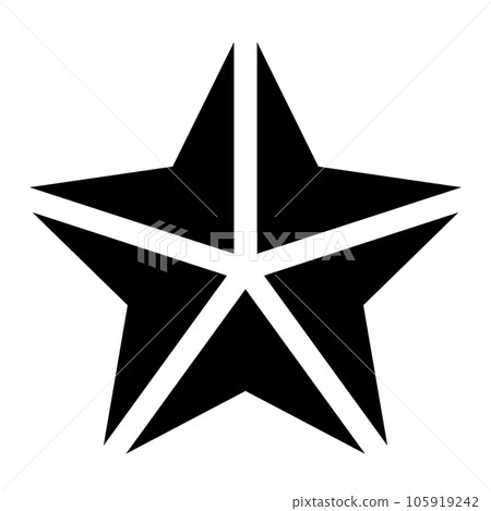 Filled style icon representing a star 105919242