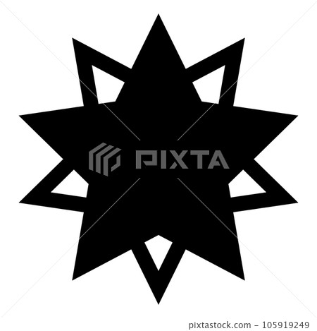 Filled style icon representing a star Filled style icon representing a star 105919249