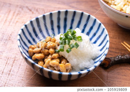 Japanese radish grated natto Japanese radish grated natto 105919809
