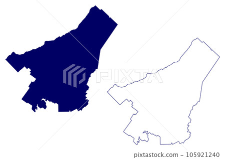 Chaudiere-Appalaches Administrative region (Canada, Quebec Province, North America) map vector illustration, scribble sketch Chaudiere-Appalaches map 105921240