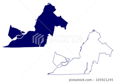 Monteregie Administrative region (Canada, Quebec Province, North America) map vector illustration, scribble sketch Monteregie map 105921245