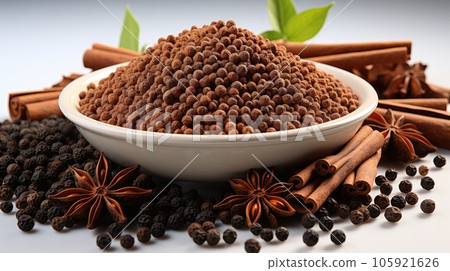 close up of all spices different ingredients for cooking for Asian cuisine specially. close up of all spices different ingredients for cooking for Asian cuisine specially. 105921626