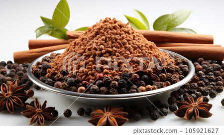 close up of all spices different ingredients for cooking. close up of all spices different ingredients for cooking. 105921627