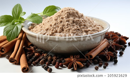 close up of all spices different ingredients for cooking for Asian cuisine specially. close up of all spices different ingredients for cooking for Asian cuisine specially. 105921629