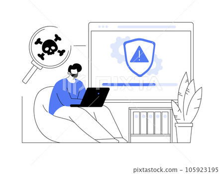 Antivirus software abstract concept vector illustration. 105923195