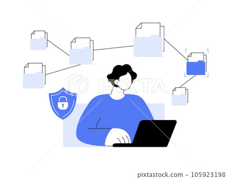 Data access abstract concept vector illustration. 105923198