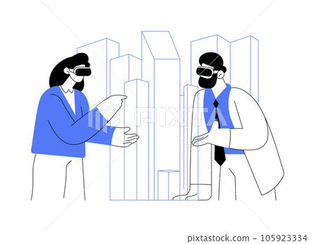Virtual reality in architecture abstract concept vector illustration. 105923334