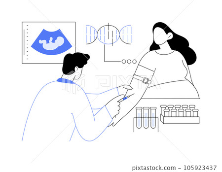 Genetic screening for birth defects abstract concept vector illustration. 105923437