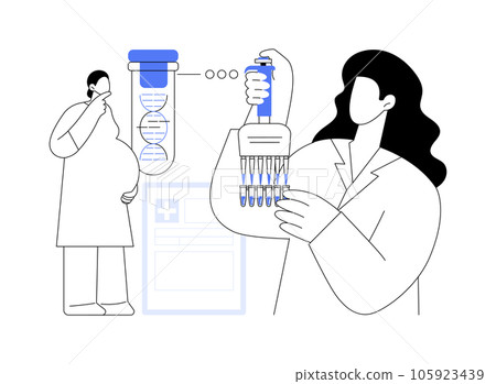 Pre-pregnancy genetic testing abstract concept vector illustration. 105923439