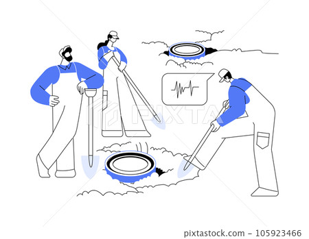 Seismic sensors abstract concept vector illustration. Seismic sensors abstract concept vector illustration. 105923466