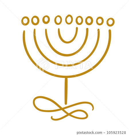 Menorah Hanukkah Shape Illustration Logo Icon Art Menorah Hanukkah Shape Illustration Logo Icon Art 105923528