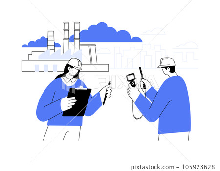 Air quality monitoring abstract concept vector illustration. Air quality monitoring abstract concept vector illustration. 105923628