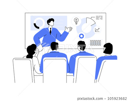Business presentation abstract concept vector illustration. 105923682
