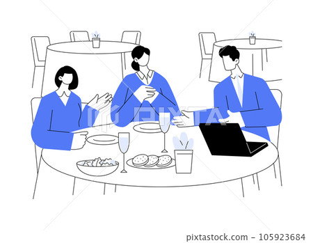 Business lunch abstract concept vector illustration. 105923684