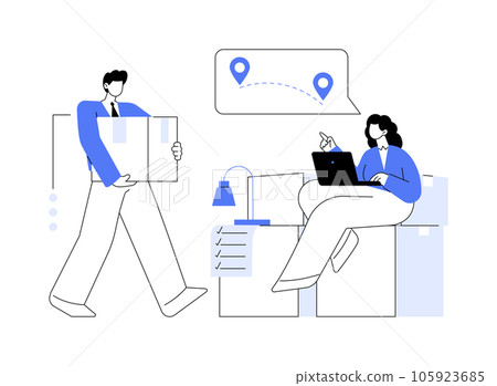 Relocation support abstract concept vector illustration. 105923685