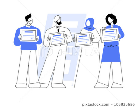 Employee scolarship abstract concept vector illustration. 105923686