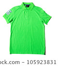Green polo shirt on a white background 105923831