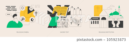 Religious practice abstract concept vector illustrations. 105923873