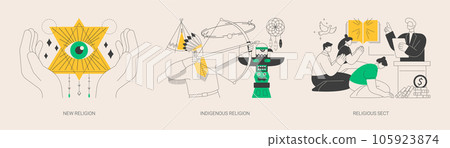 Spiritual movement abstract concept vector illustrations. 105923874