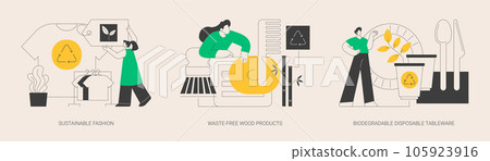 Eco-friendly materials abstract concept vector illustrations. 105923916