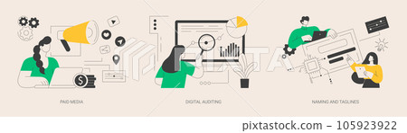 Corporate communication abstract concept vector illustrations. 105923922