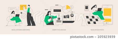Marketing and PR abstract concept vector illustrations. 105923939