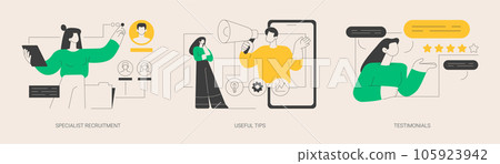 Human resources company abstract concept vector illustrations. Human resources company abstract concept vector illustrations. 105923942