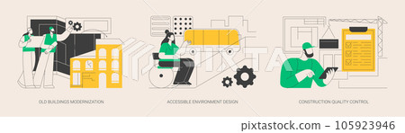 Building and rennovation abstract concept vector illustrations. 105923946