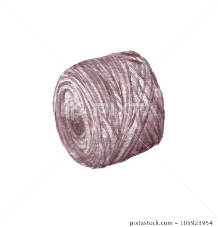 Ball of yarn for knitting. High quality watercolor illustration Ball of yarn for knitting. High quality watercolor illustration 105923954