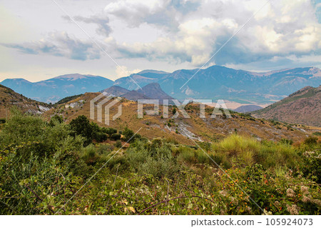 Landscape view of San Basile in Calabria region, Italy 105924073