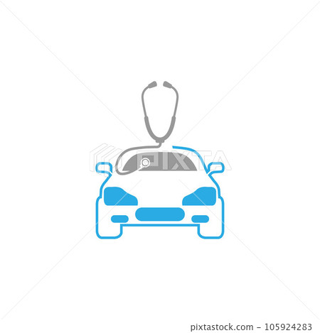 car doctor service logo design. Vector illustration,car doctor,stethoscope,logo vector template. car doctor service logo design. Vector illustration,car doctor,stethoscope,logo vector template. 105924283