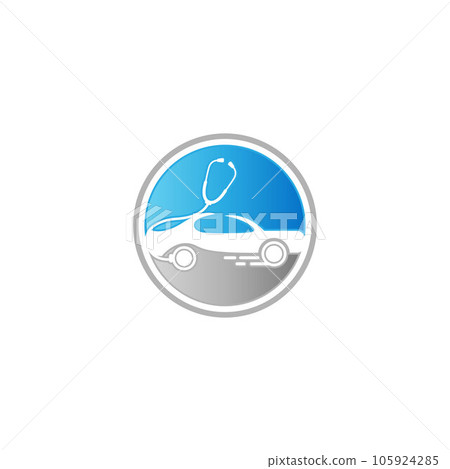 car doctor service logo design. Vector illustration,car doctor,stethoscope,logo vector template. car doctor service logo design. Vector illustration,car doctor,stethoscope,logo vector template. 105924285