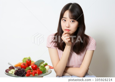 關心飲食的女性:人工智能的工作 關心飲食的女性:人工智能的工作 105928214