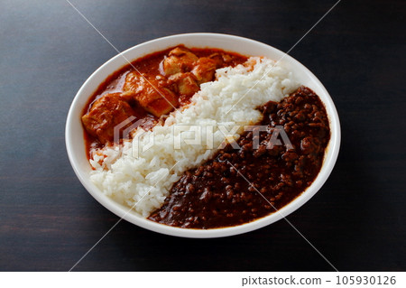 Aigake 咖哩配黃油雞肉咖哩和 keema 咖哩 105930126