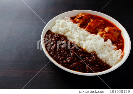 Aigake 咖哩配黃油雞肉咖哩和 keema 咖哩 105930139