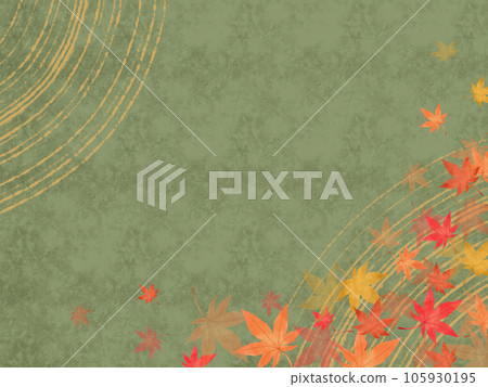 楓葉框架綠色背景壁紙 楓葉框架綠色背景壁紙 105930195
