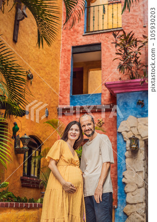 A loving couple in their 40s cherishing the miracle of childbirth in Mexico, embracing the journey of parenthood with joy and anticipation A loving couple in their 40s cherishing the miracle of childbirth in Mexico, embracing the journey of parenthood with joy and anticipation 105930203