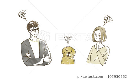 陷入困境的男人、女人和狗 105930362