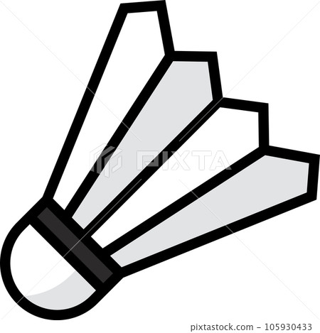 badminton color flat line icon badminton color flat line icon 105930433