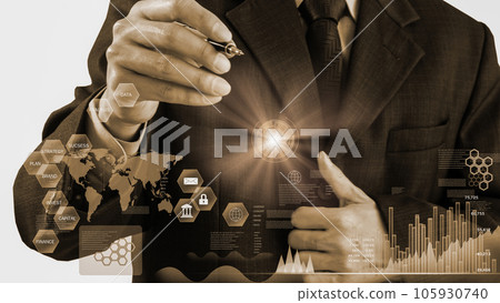 Stock market or forex trading graph and candlestick chart suitable for financial investment concept. Economy trends background for business idea and all art work design. Abstract finance background.. Stock market or forex trading graph and candlestick chart suitable for financial investment concept. Economy trends background for business idea and all art work design. Abstract finance background.. 105930740